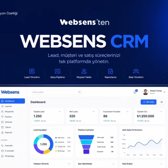 Websens CRM – Klinik ve Lead Yönetim Sistemi