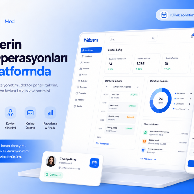 Websens Med – Klinik Yönetim ve Randevu Sistemi